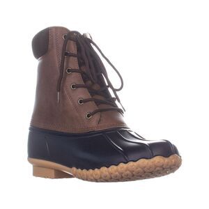 WEATHERPROOF VINTAGE Mens Navy Adam Round Toe Block Heel Duck Boots 8 M